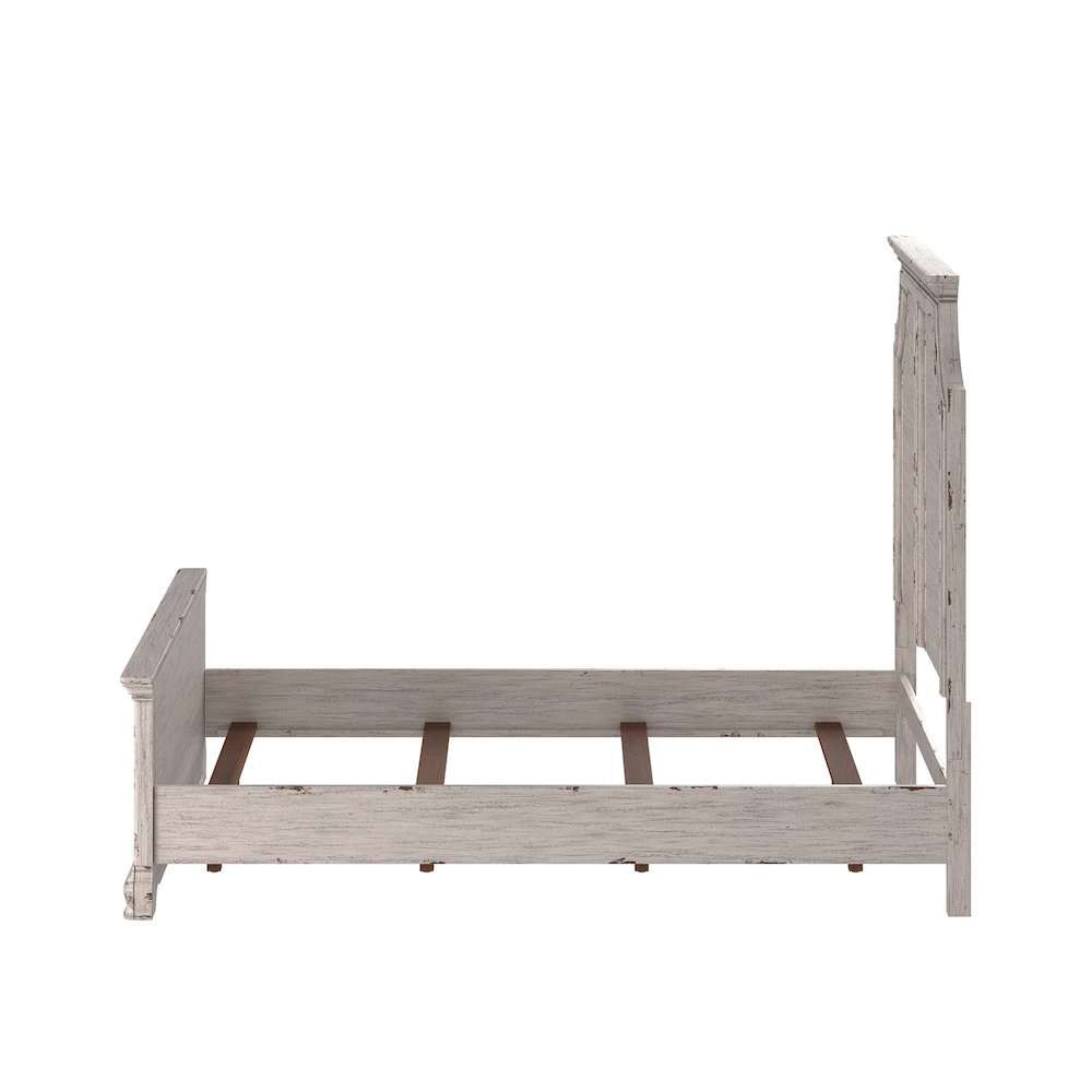Providence Queen Panel Bed – Antique White