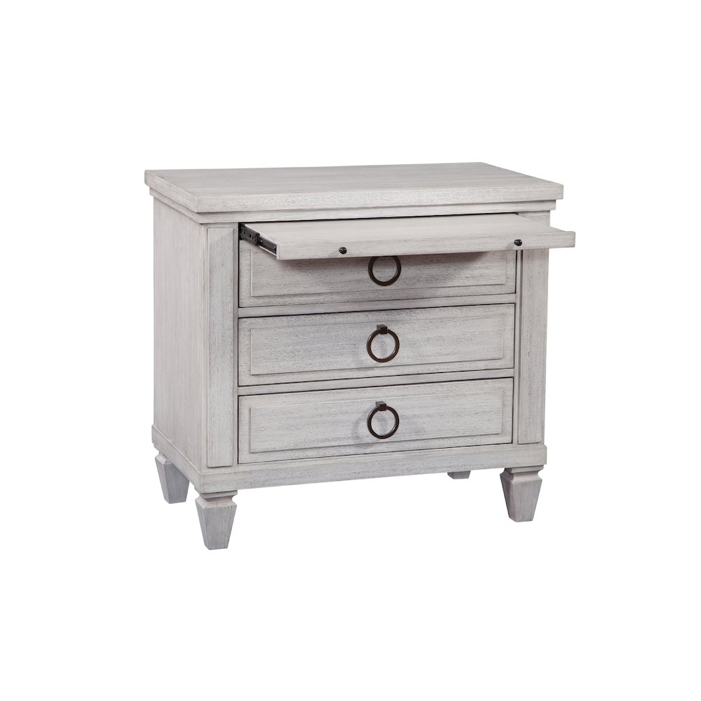 Salter Path 3-Drawer Nightstand – White with Grain
