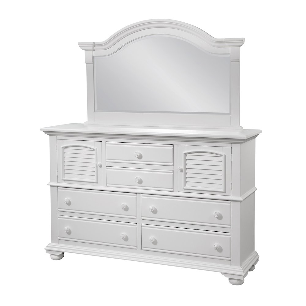 Cottage Traditions High Dresser with Mirror – White Cottage