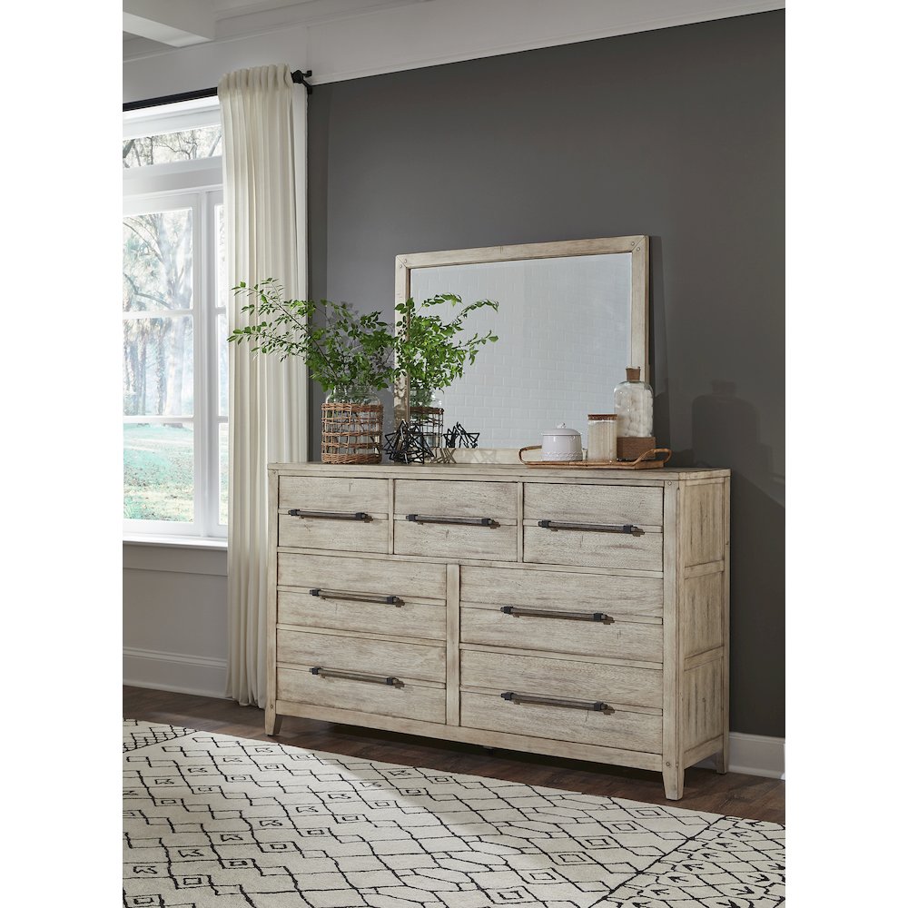 Aurora Dresser with Mirror – Whitewash