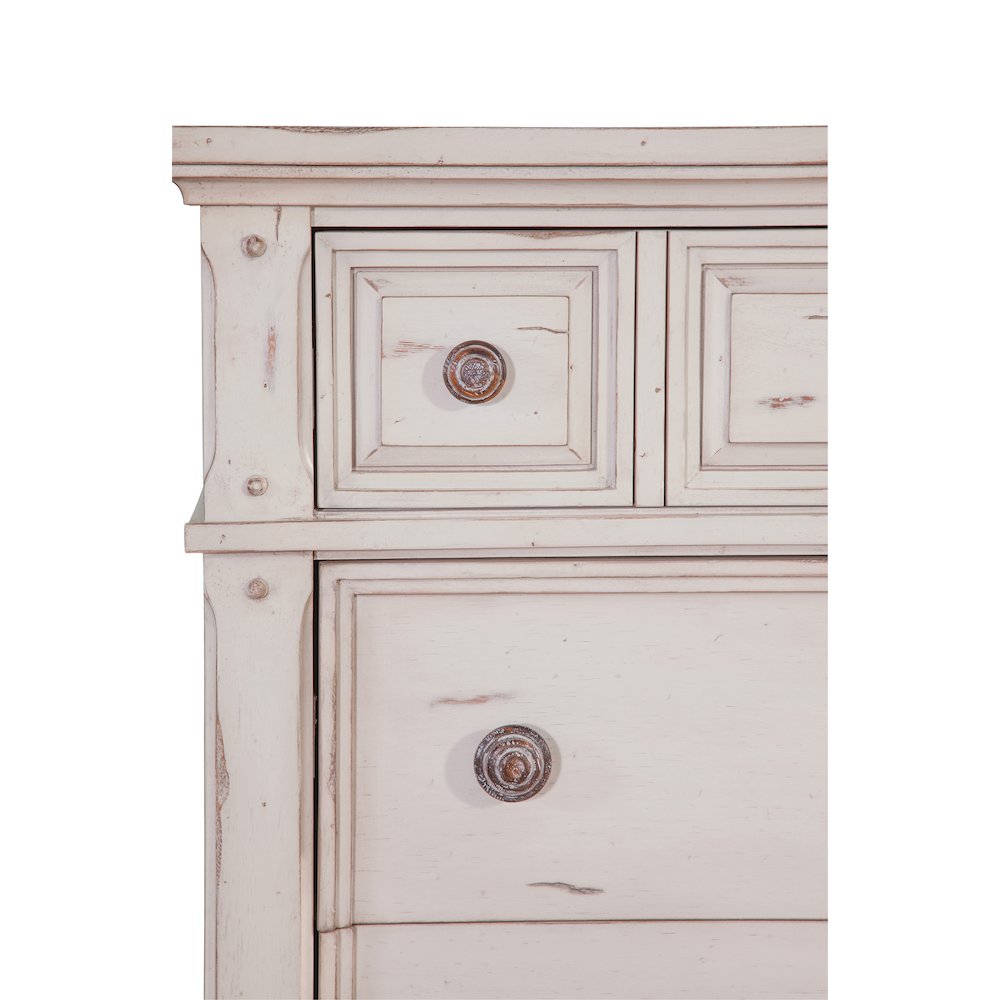 Sedona 5-Drawer Chest – Cobblestone White