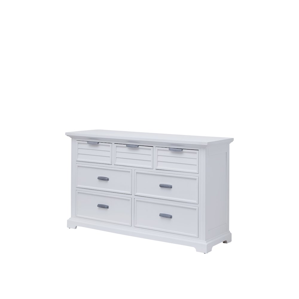 Heritage Coast 7-Drawer Dresser – Coastal White