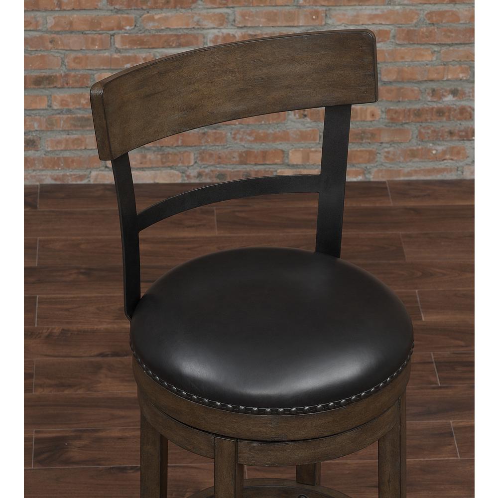 Taranto 34″ Bar Swivel Stool – Washed Brown
