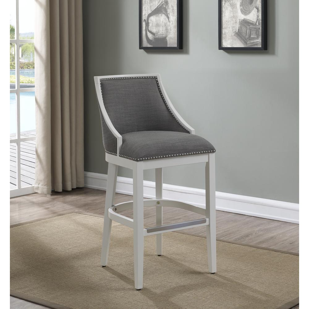 Keller 30″ Stool – Off White Finish