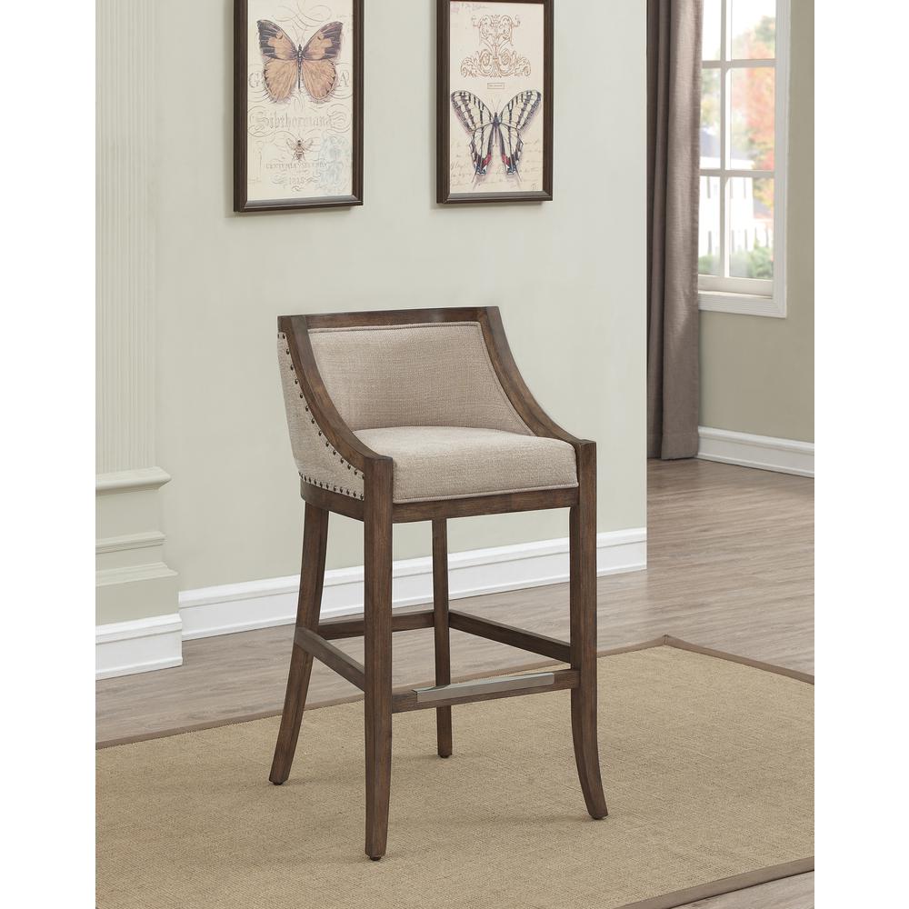 Michelle 26″ Bar Stool – Warm Brown