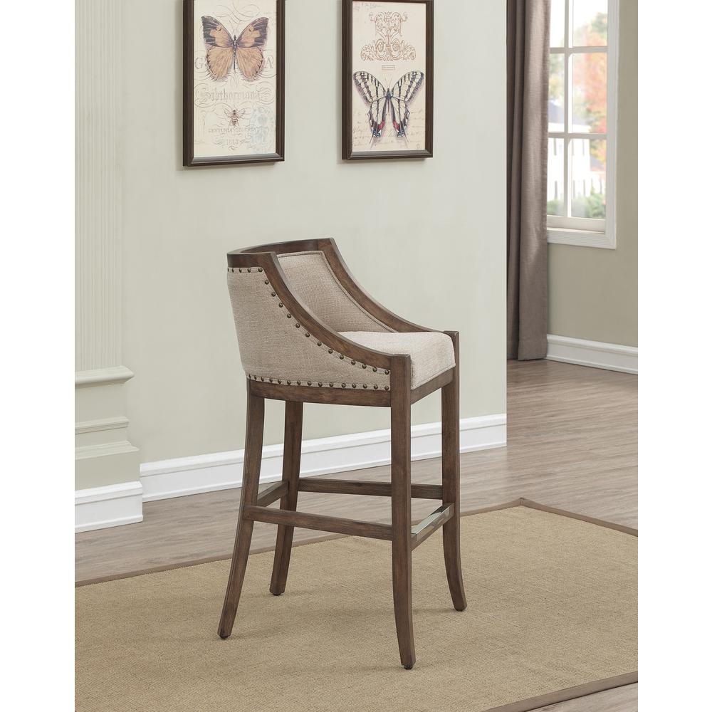 Michelle 26″ Bar Stool – Warm Brown