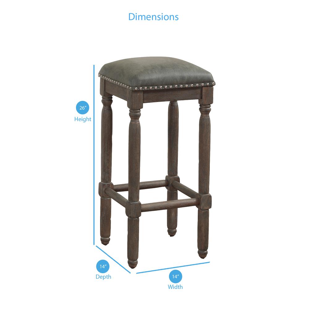Bronson 26″ Backless Stool – Driftwood