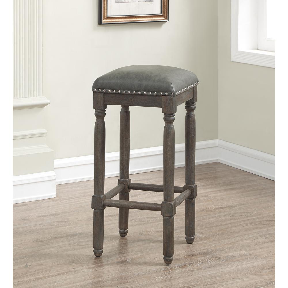 Bronson 26″ Backless Stool – Driftwood