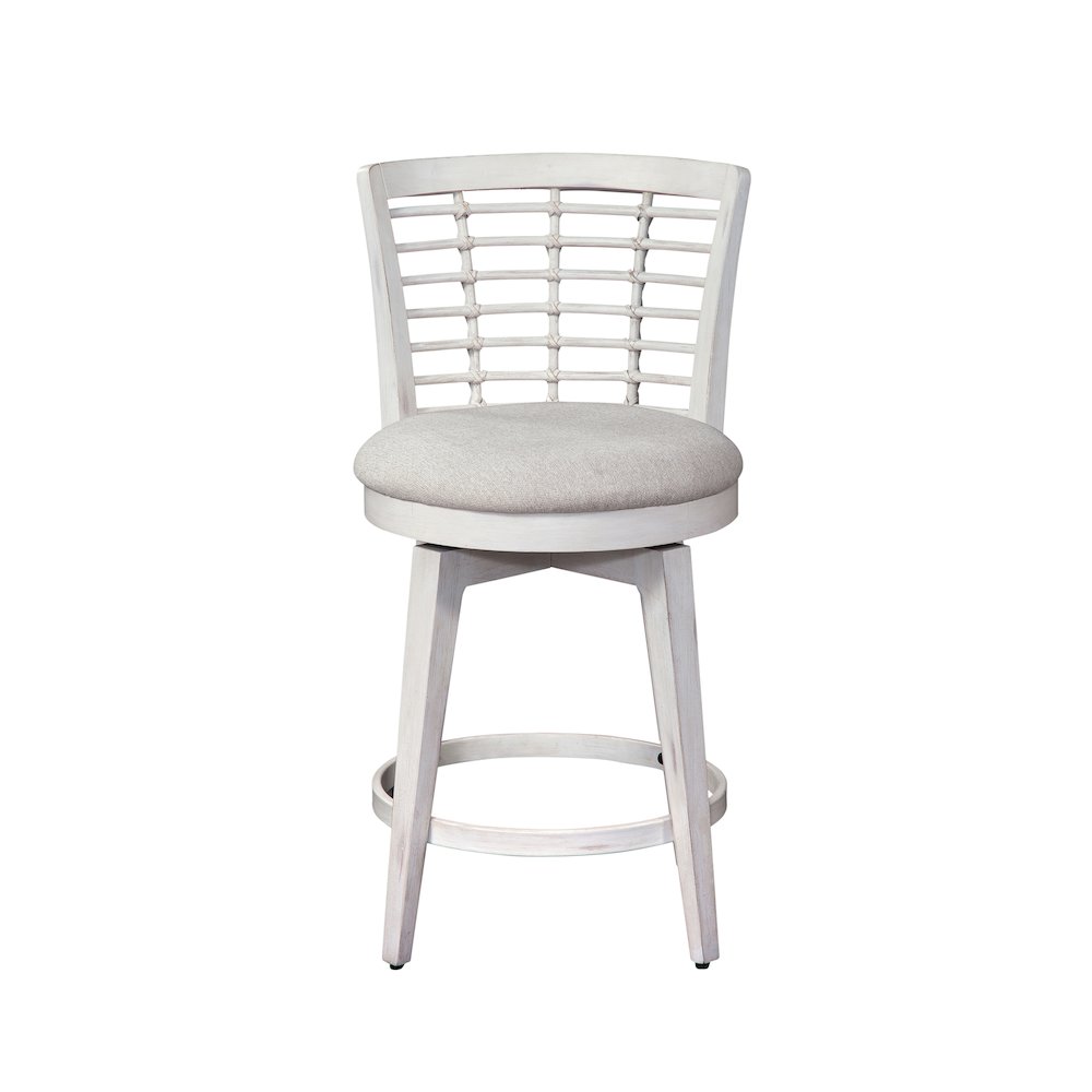 Beach Comber Counter Height Swivel Stool – Weathered White