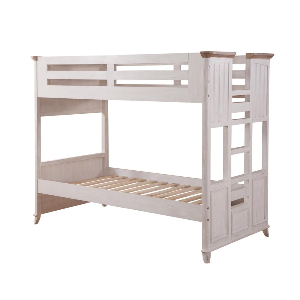 Beach Comber Twin Bunkbed –  Weathered White – Sand Top