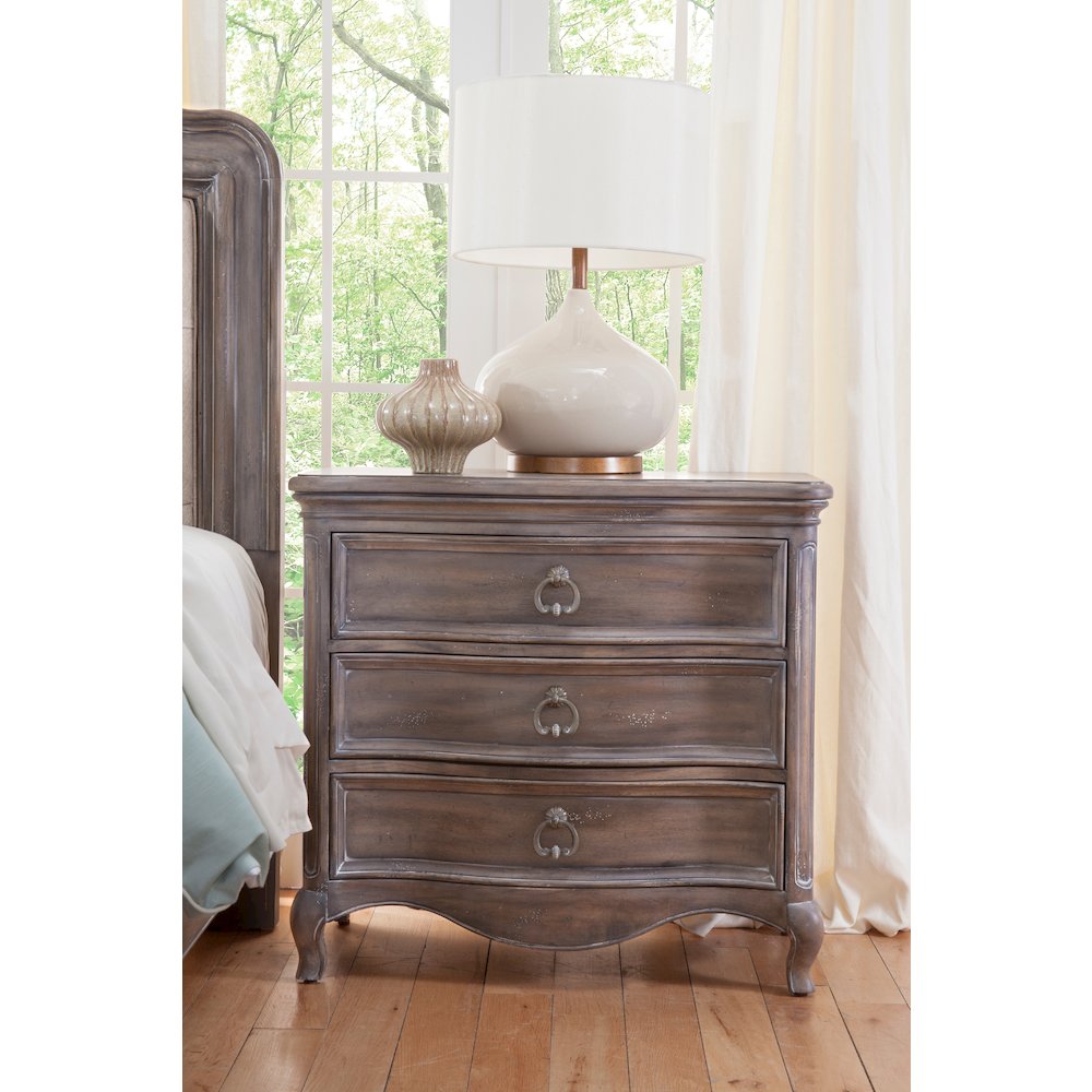 Genoa 3-Drawer Nightstand – Antique Grey