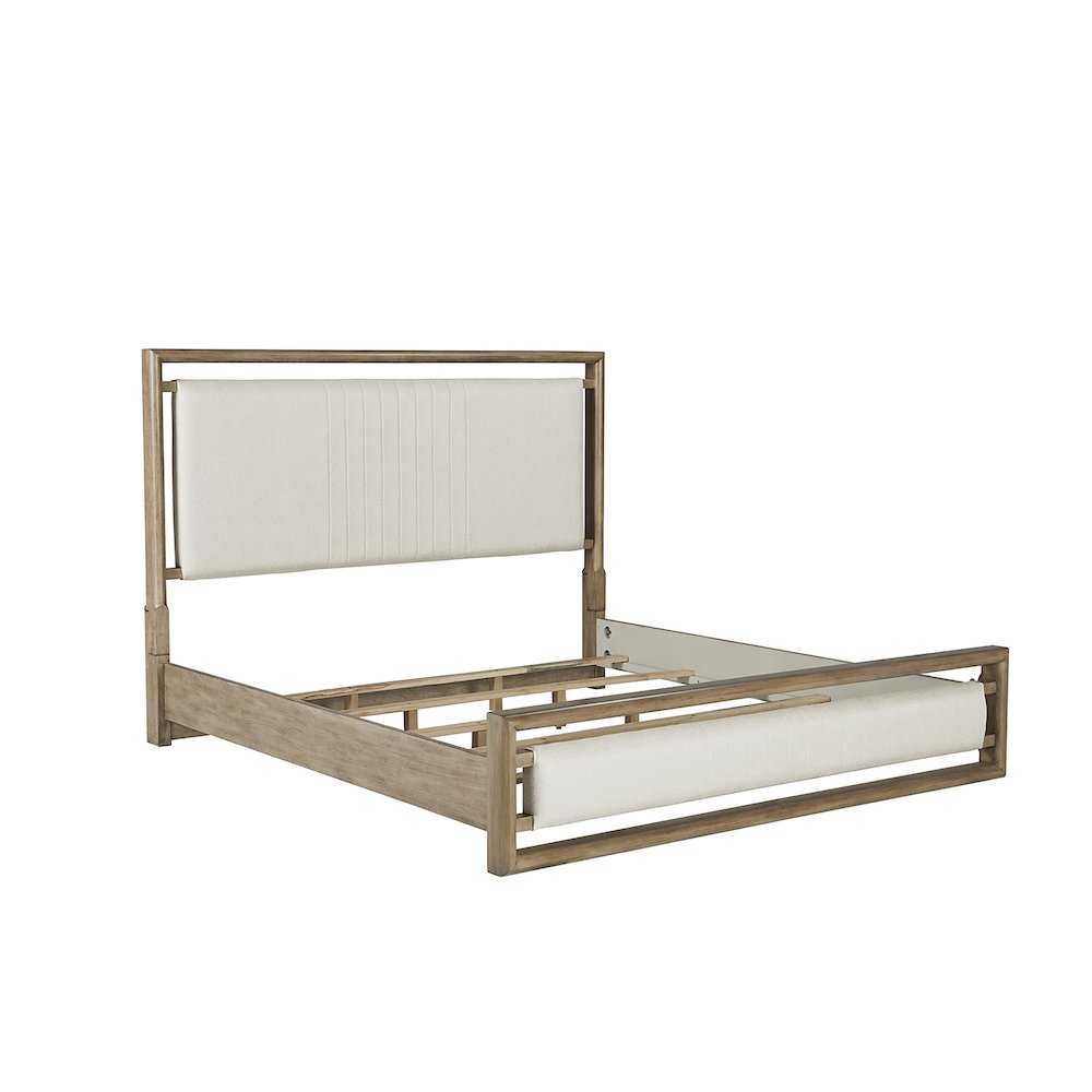 Arlington Queen Upholstered Panel Bed – Nutmeg
