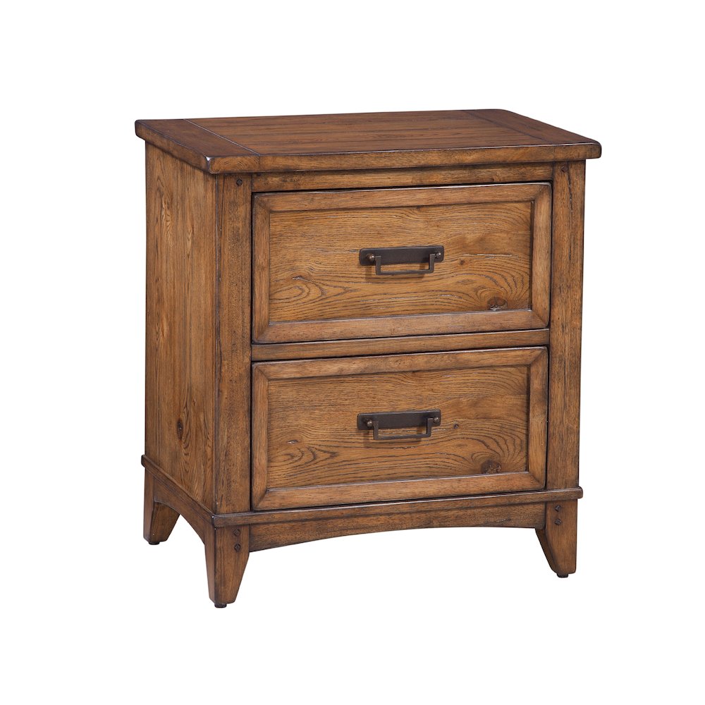 Oakdale 2-Drawer Nightstand – Honey Oak