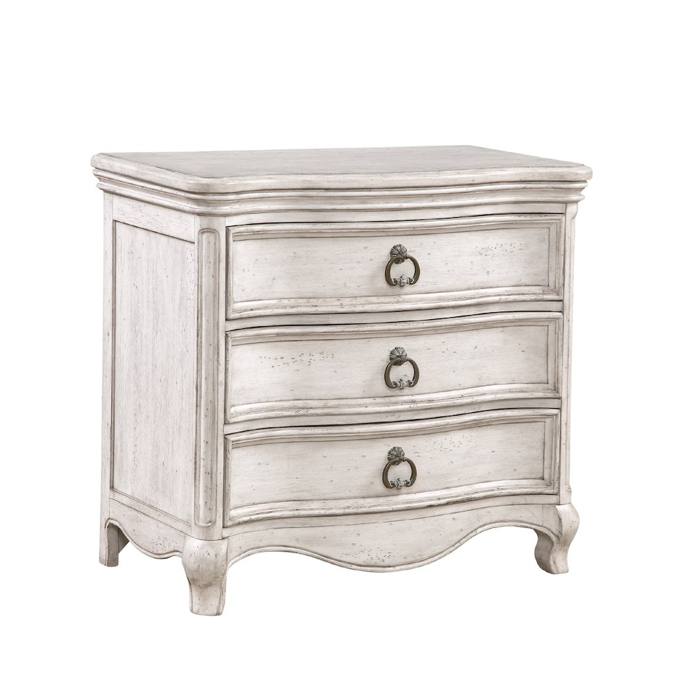 Genoa 3-Drawer Nightstand – Antique White