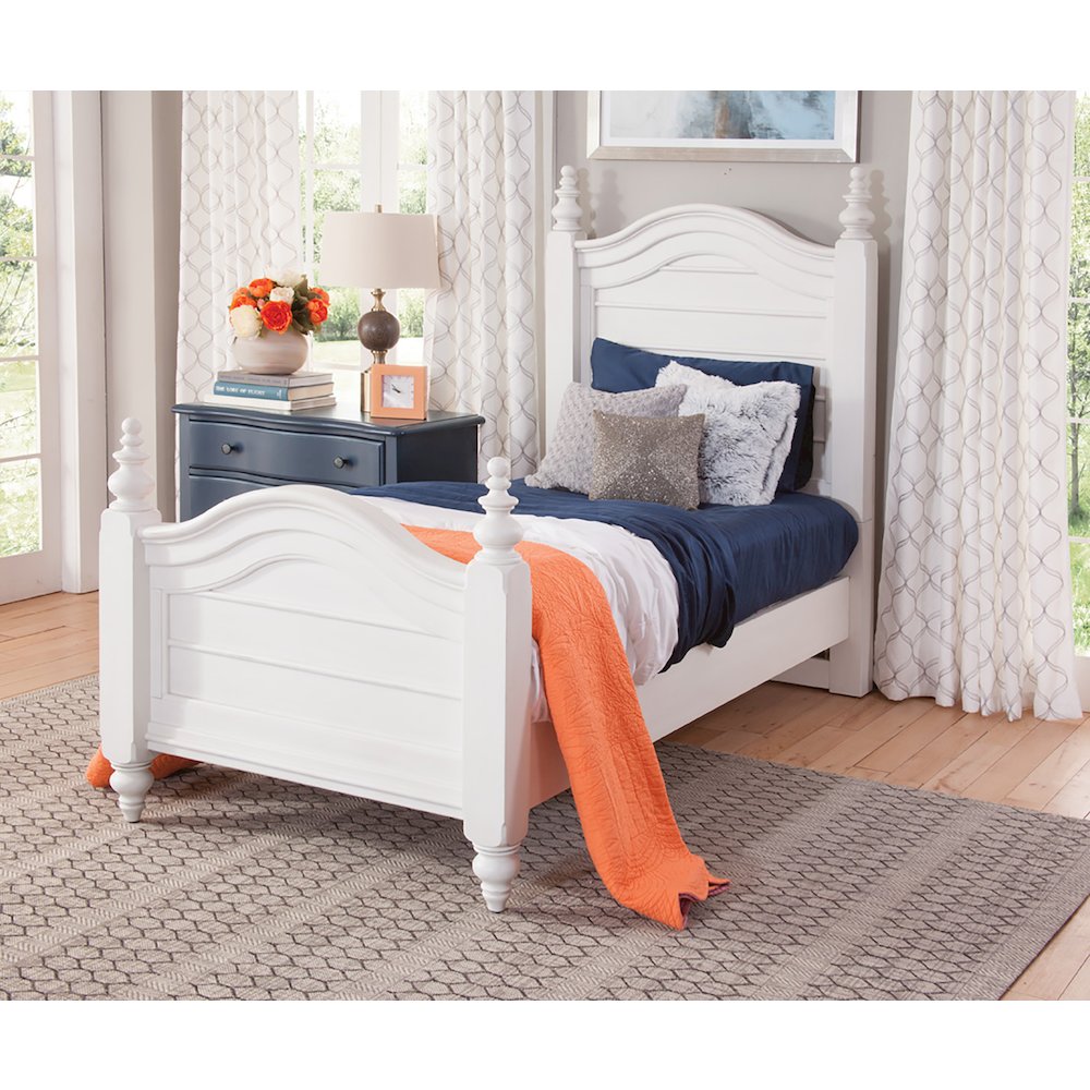 Rodanthe Twin Panel Bed – Dove White