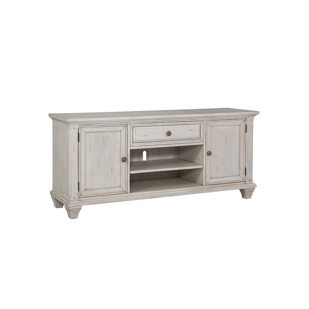 Sedona 66″ Entertainment Console – Cobblestone White