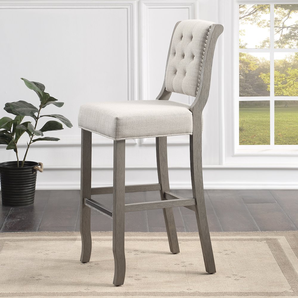 Luxe 30″ Stool – Gray