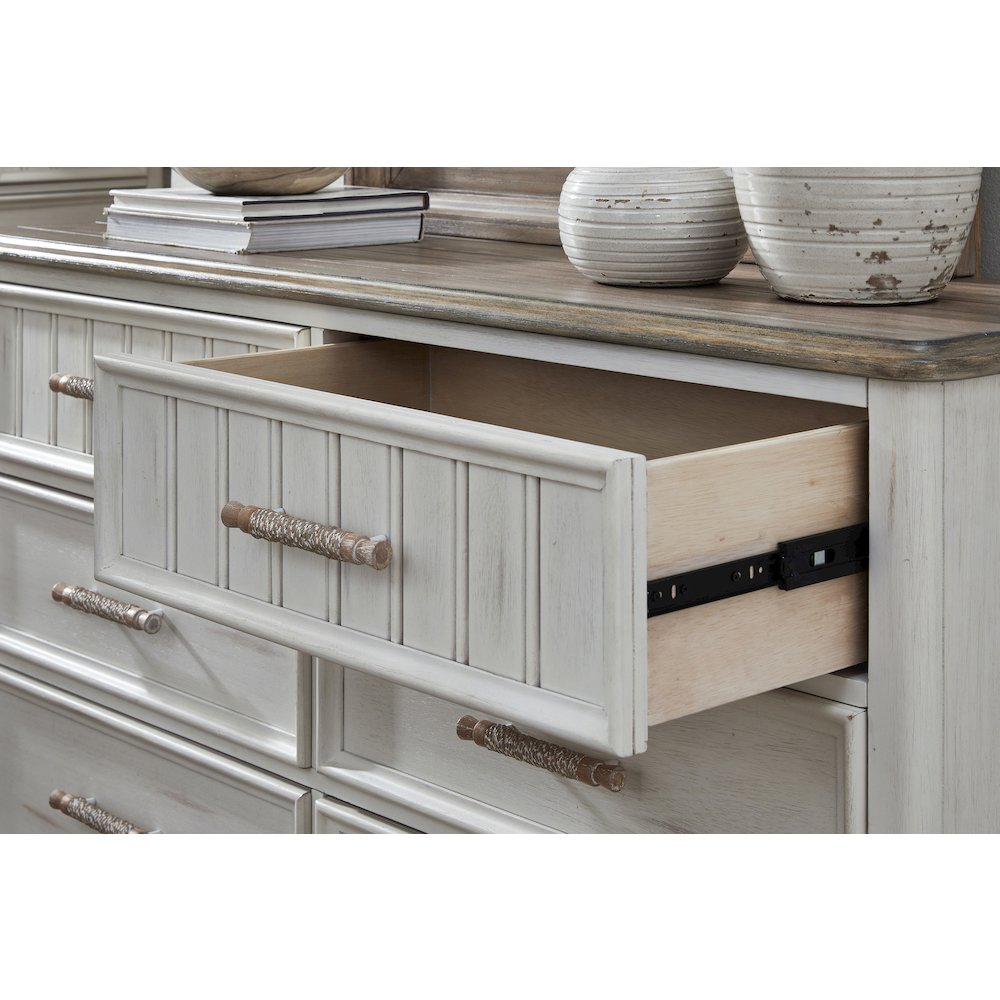 Beach Comber Dresser – Weathered White – Sand Top