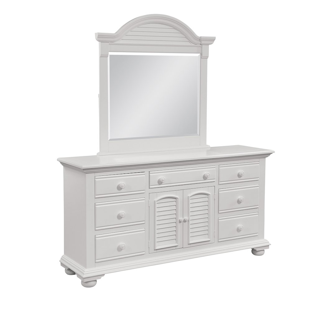 Cottage Traditions Triple Dresser with Mirror – White Cottage