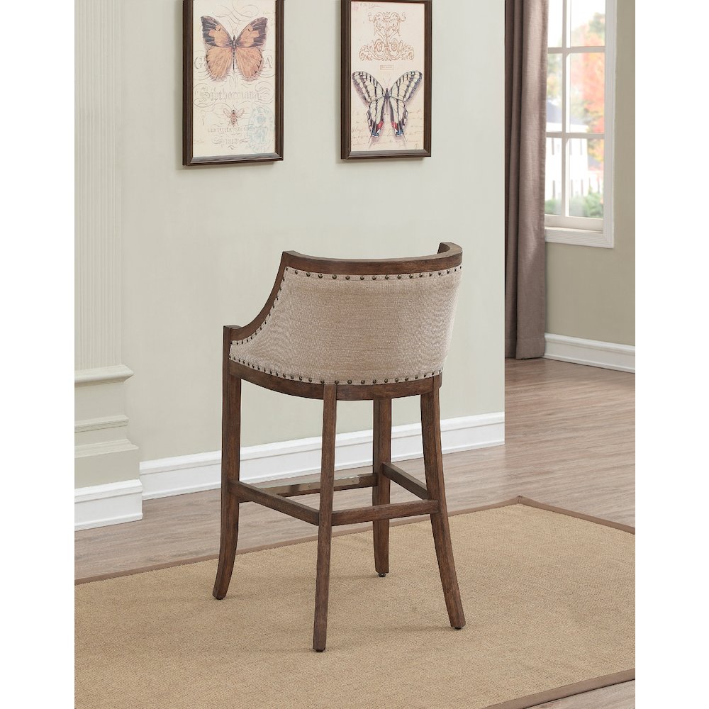 Michelle 30″ Bar Stool – Warm Brown