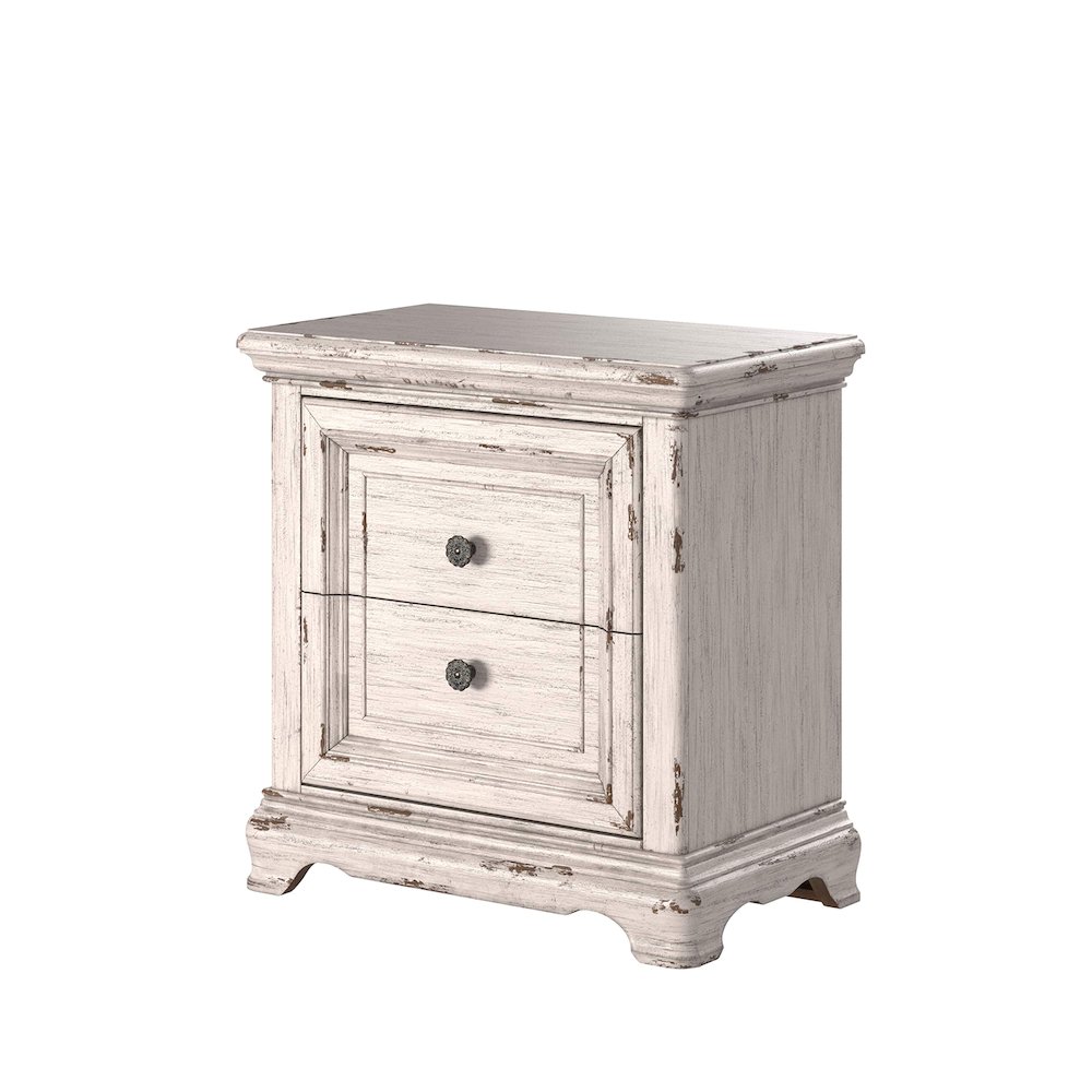Providence 2-Drawer Nightstand – Antique White