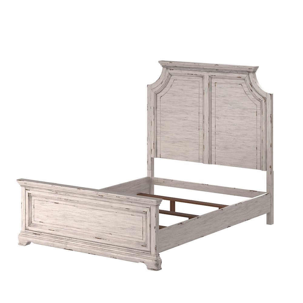 Providence Queen Panel Bed – Antique White