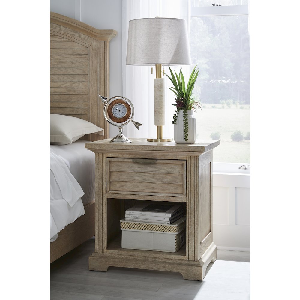 Heritage Coast 1-Drawer Night Stand With USB – Sea Oat