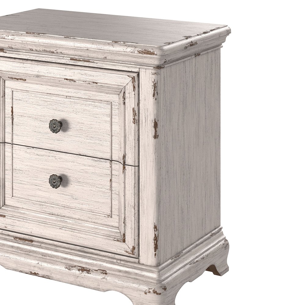 Providence 2-Drawer Nightstand – Antique White