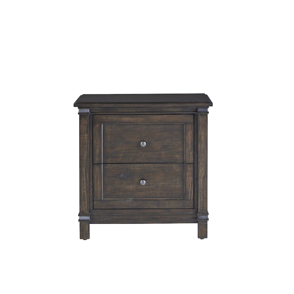 Farmwood 2-Drawer Nightstand – Whiskey Barrell