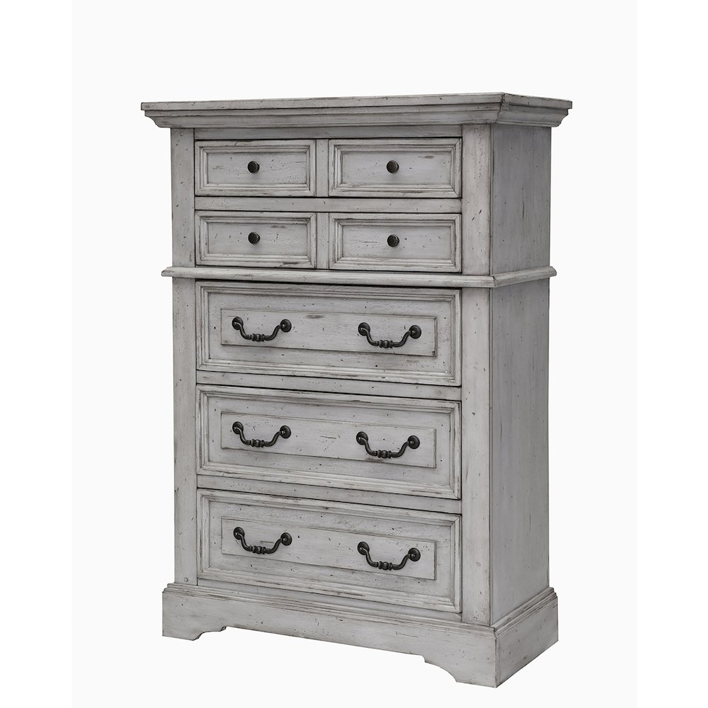 Stonebrook 5-Drawer Chest – Light Distressed Antique Gray