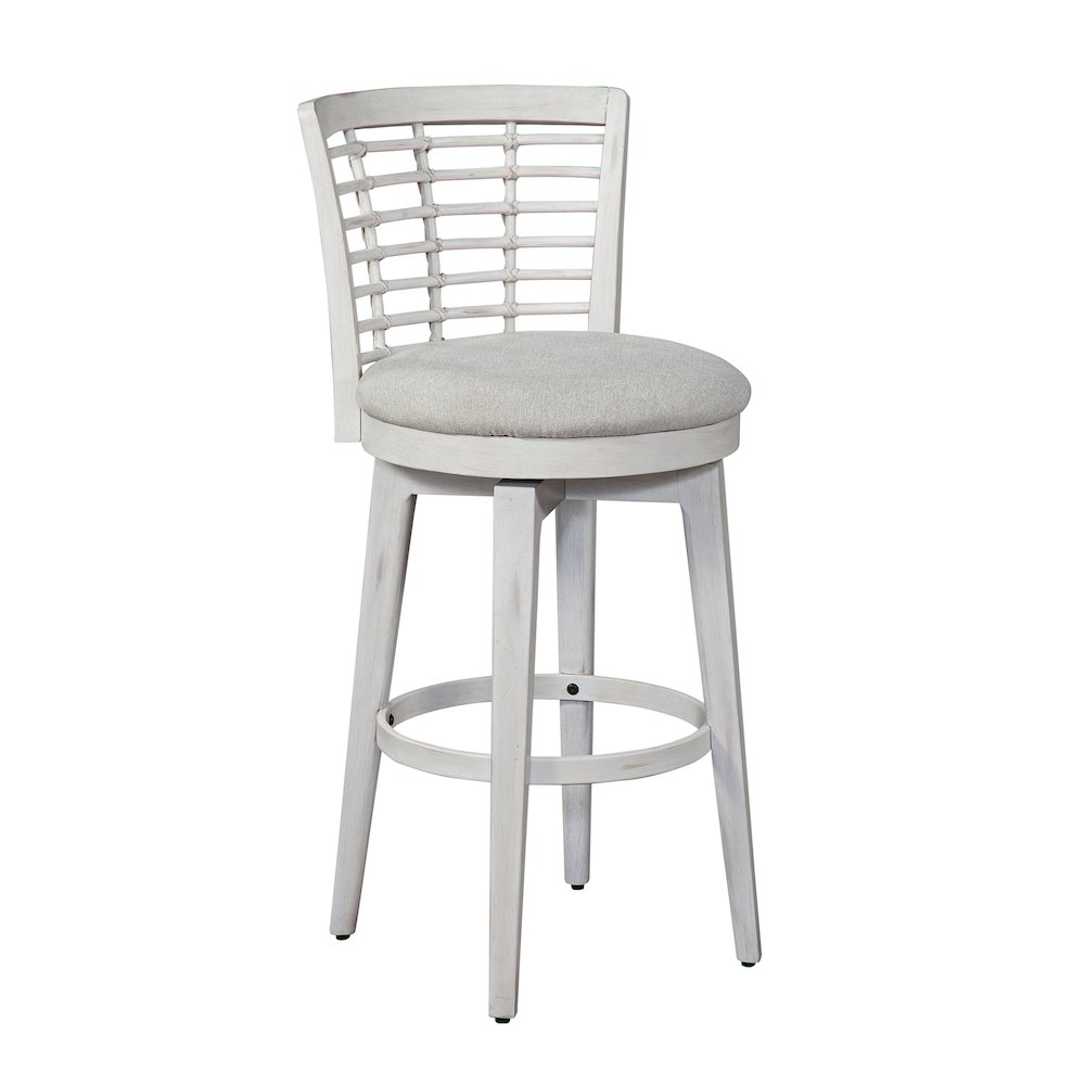 Beach Comber Bar Height Swivel Stool – Weathered White