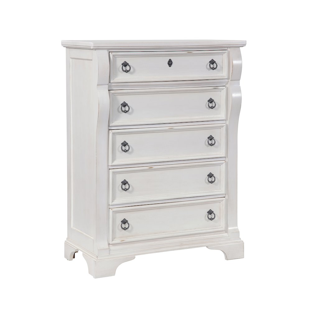 Heirloom 5-Drawer Chest – Antique White