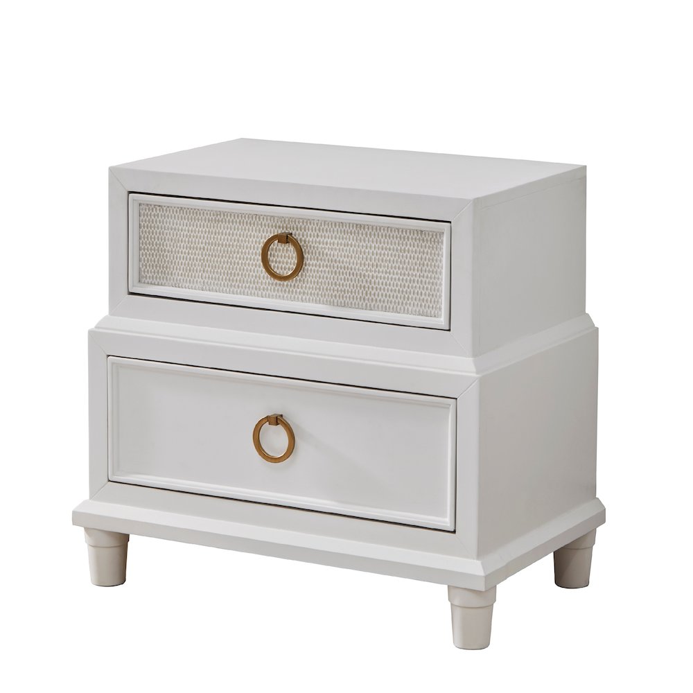Switchgrass 2-Drawer Nightstand – White