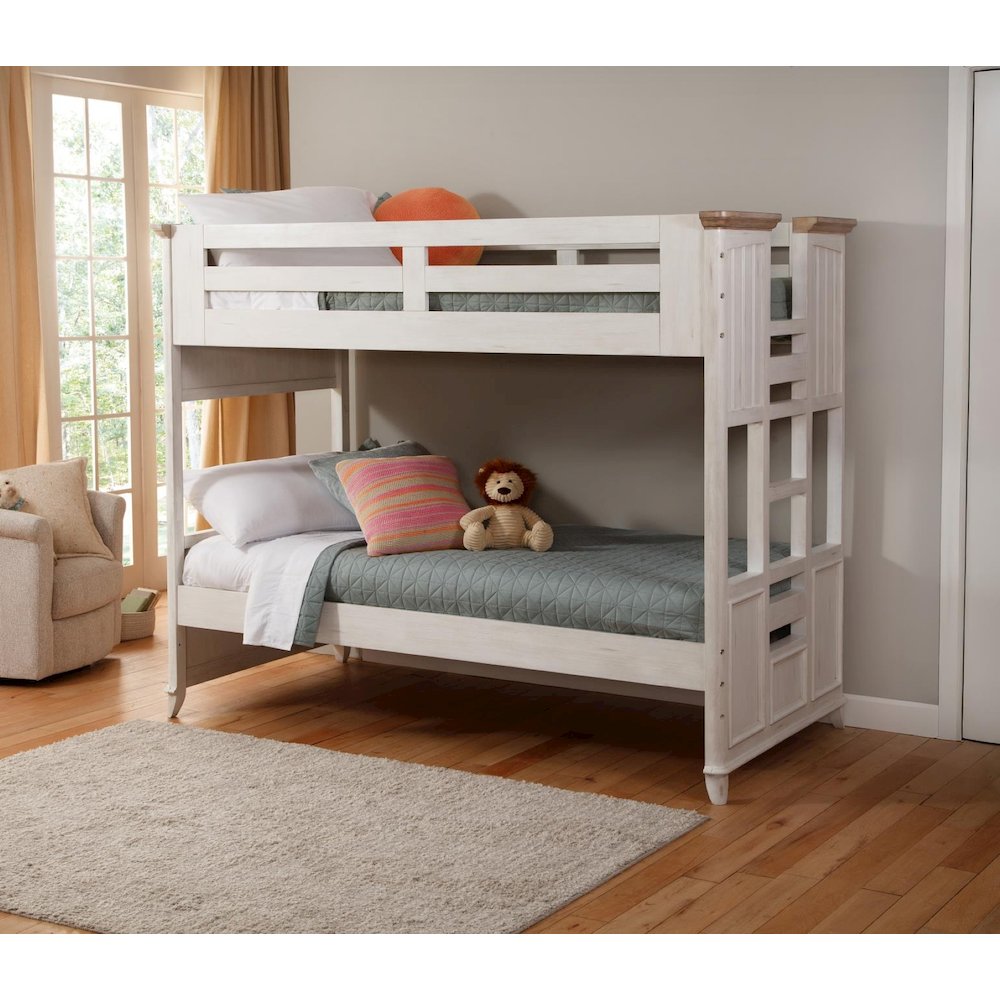 Beach Comber Twin Bunkbed –  Weathered White – Sand Top