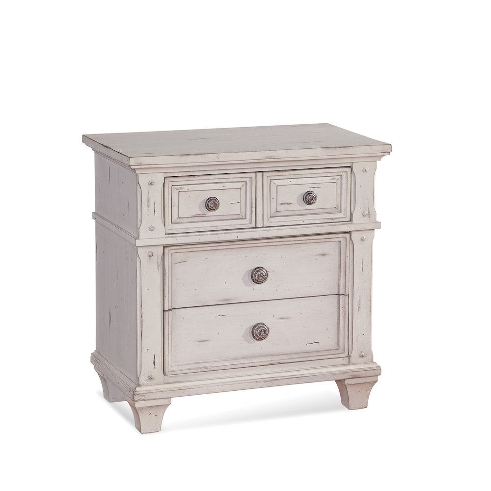 Sedona 3-Drawer Nightstand – Cobblestone White
