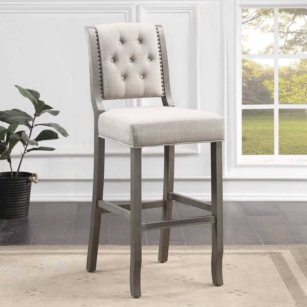 Luxe 30″ Stool – Gray