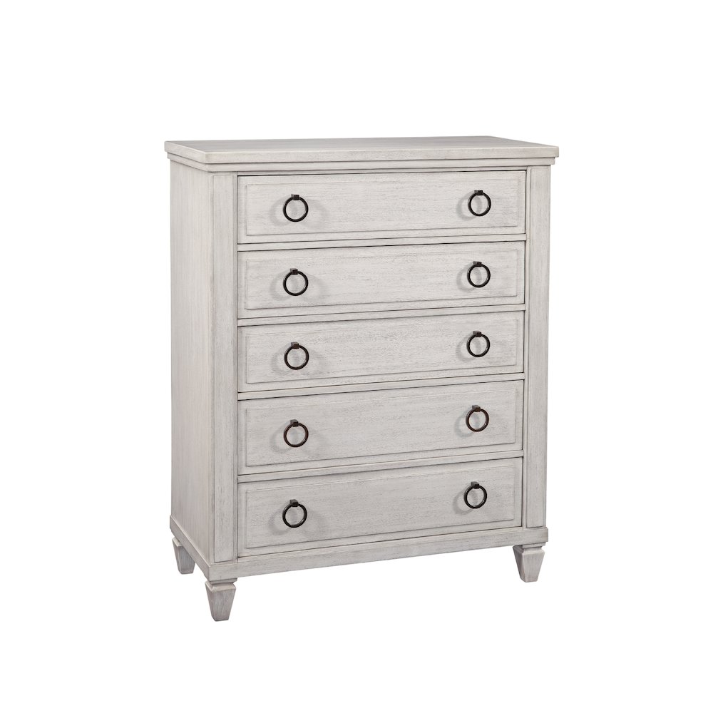 Salter Path 5-Drawer Chest – White Grain
