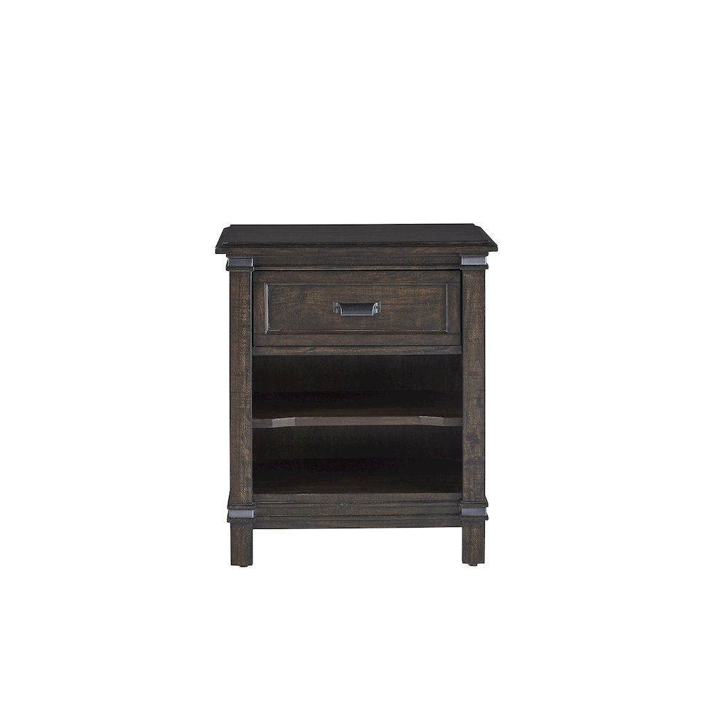 Farmwood 1-Drawer Nightstand – Whiskey Barrell
