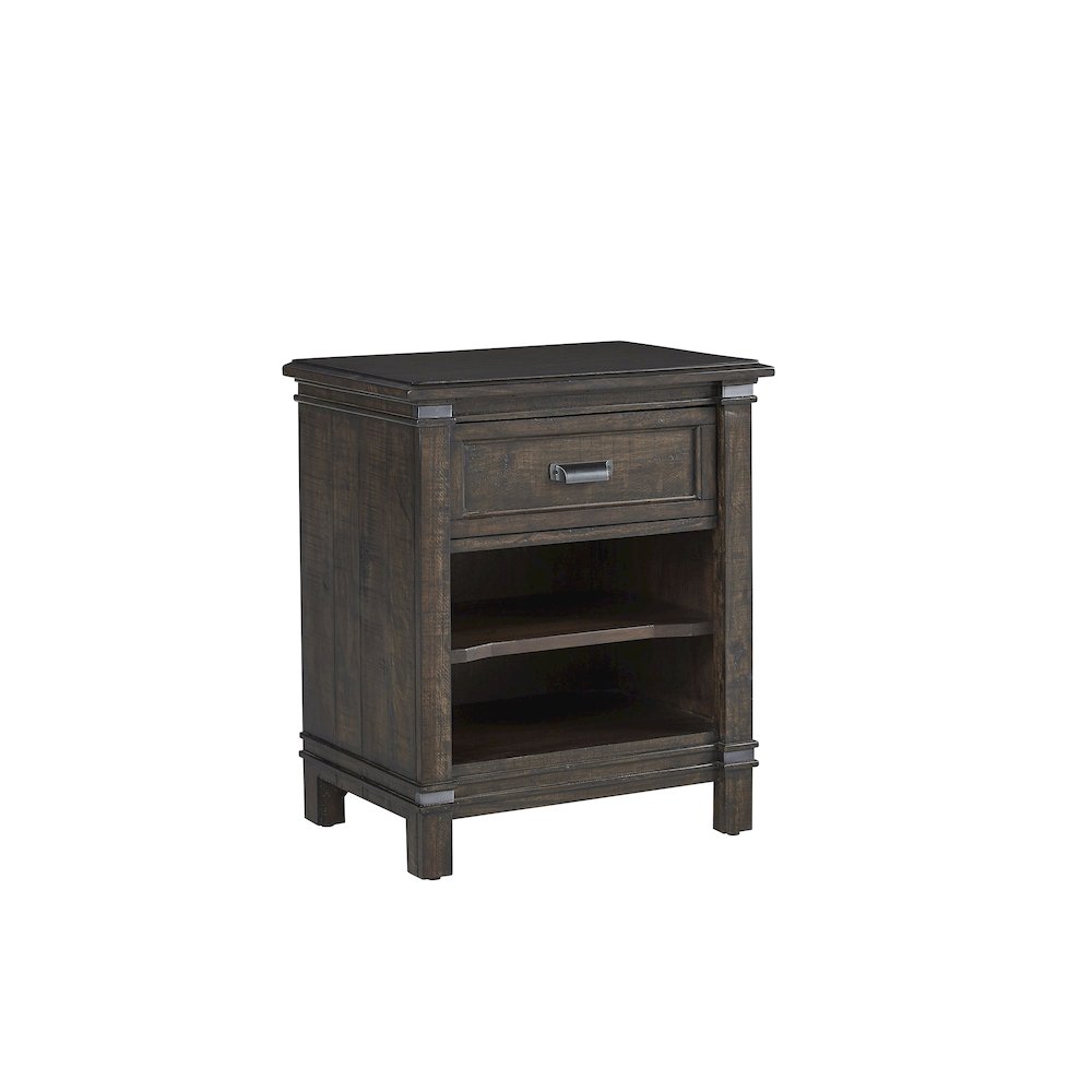 Farmwood 1-Drawer Nightstand – Whiskey Barrell