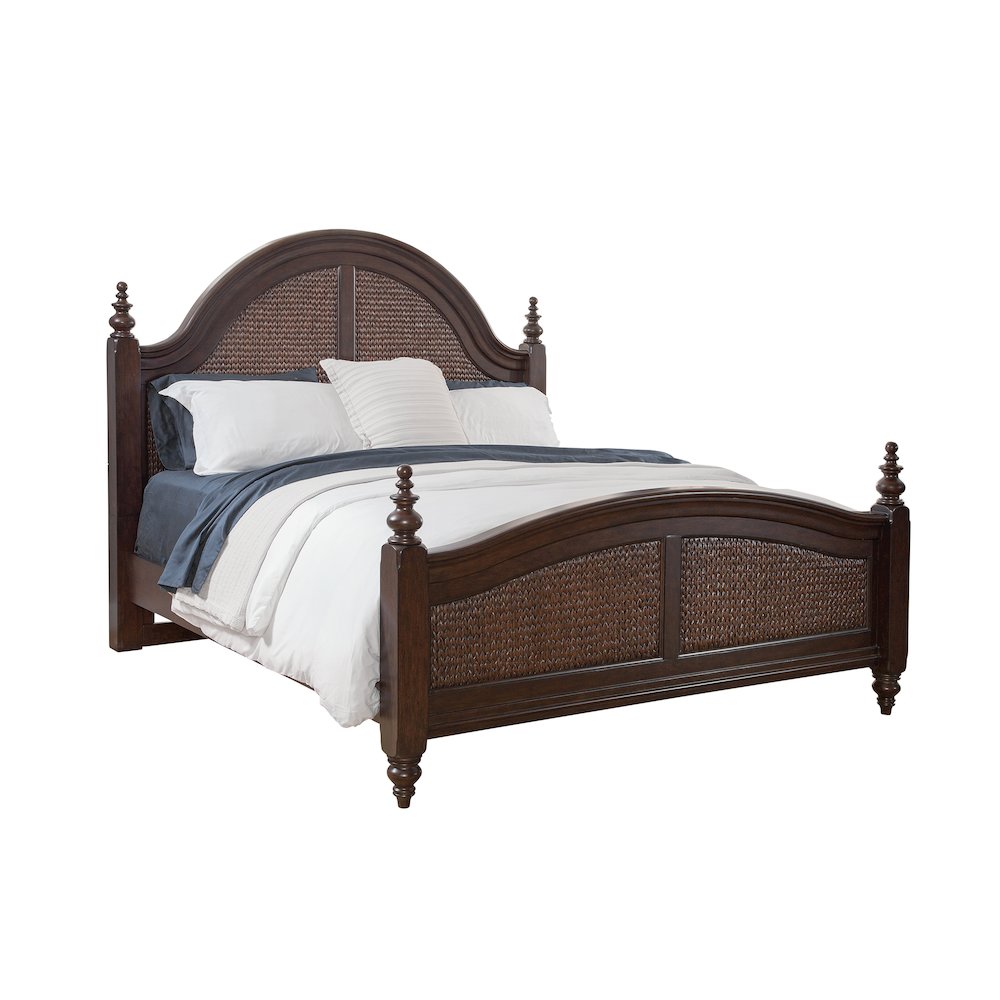 Rodanthe King Woven Bed – Cherry Brunette