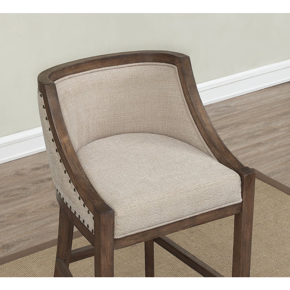 Michelle 30″ Bar Stool – Warm Brown