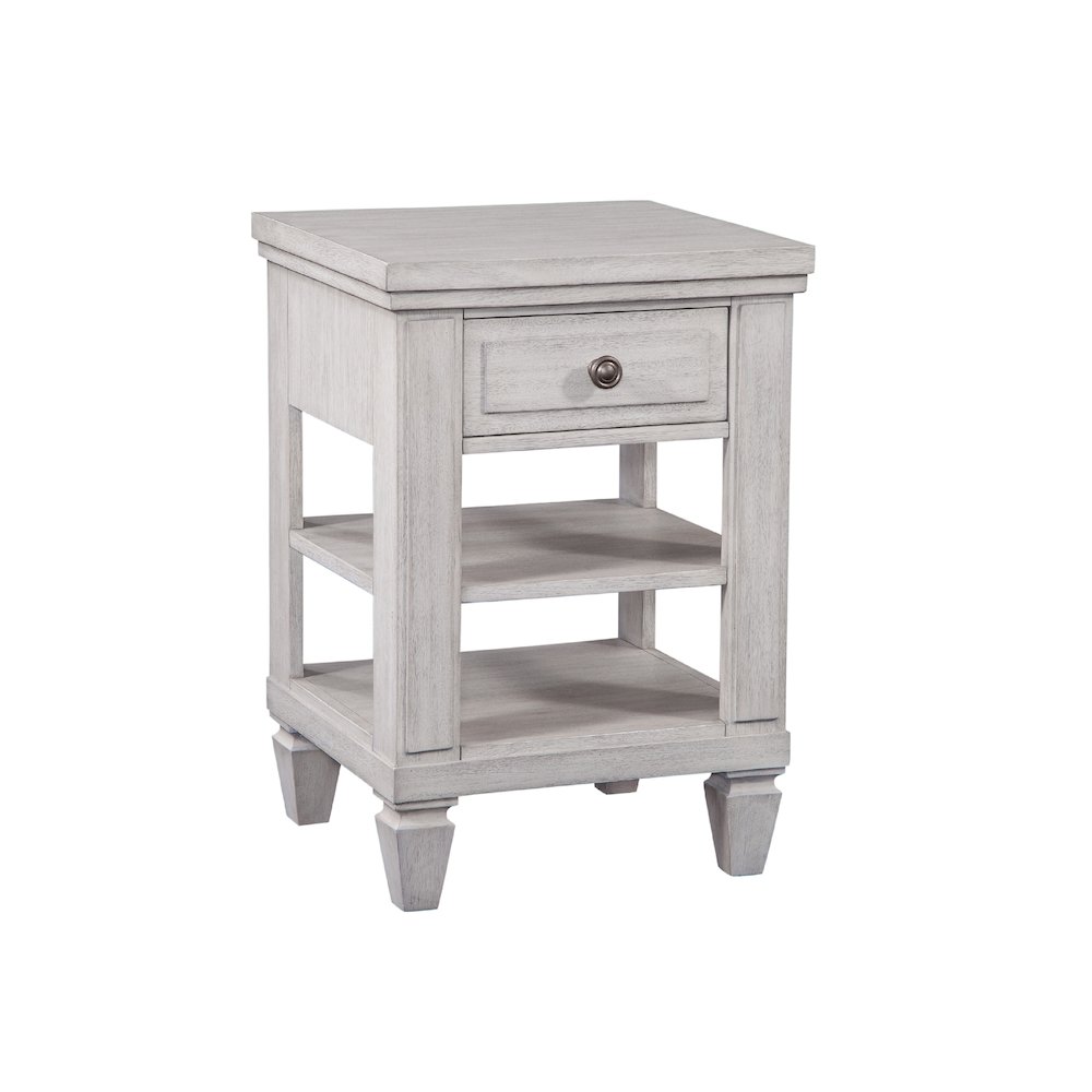 Salter Path 1-Drawer Nightstand – White with Grain