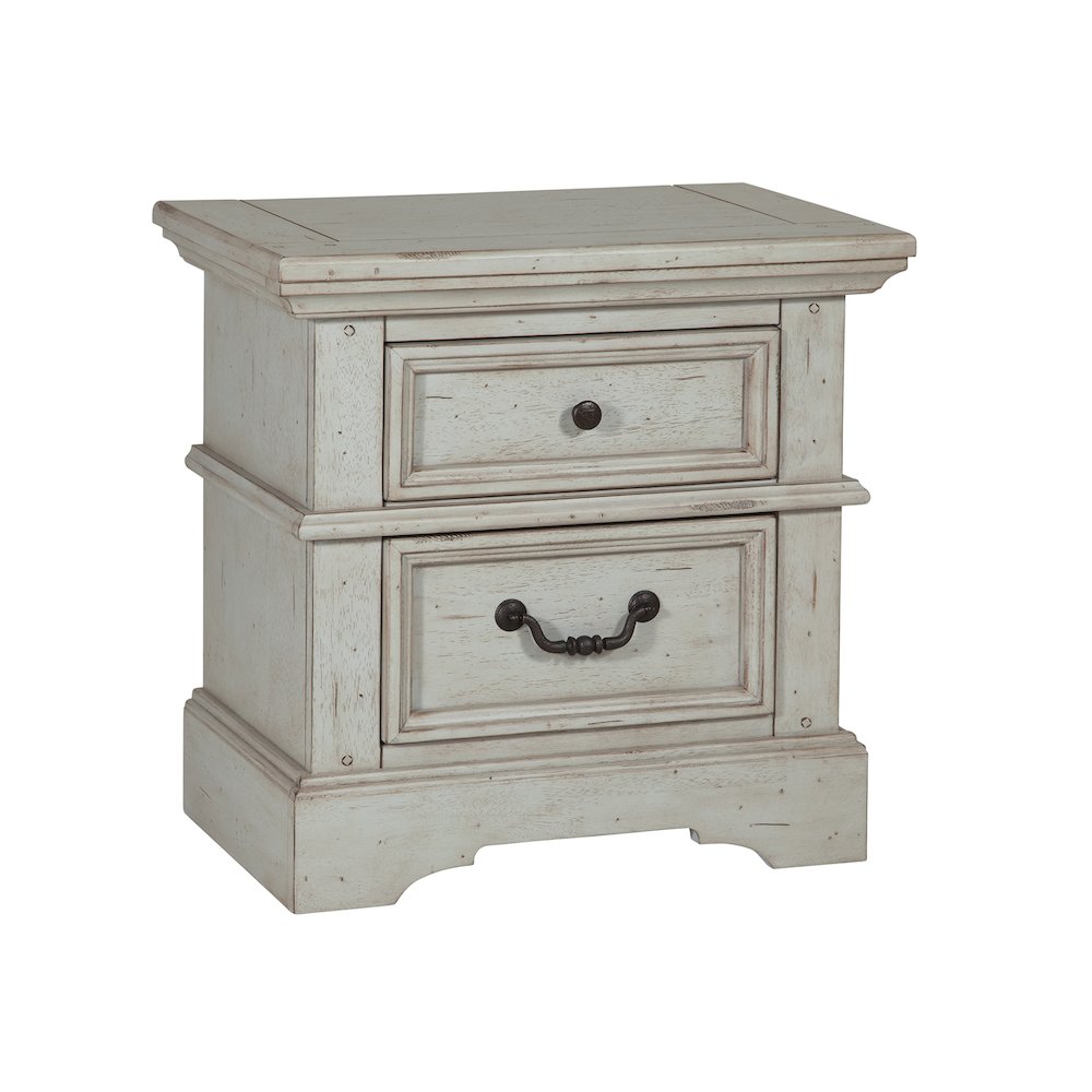 Stonebrook Small Nightstand – Light Distressed Antique Gray