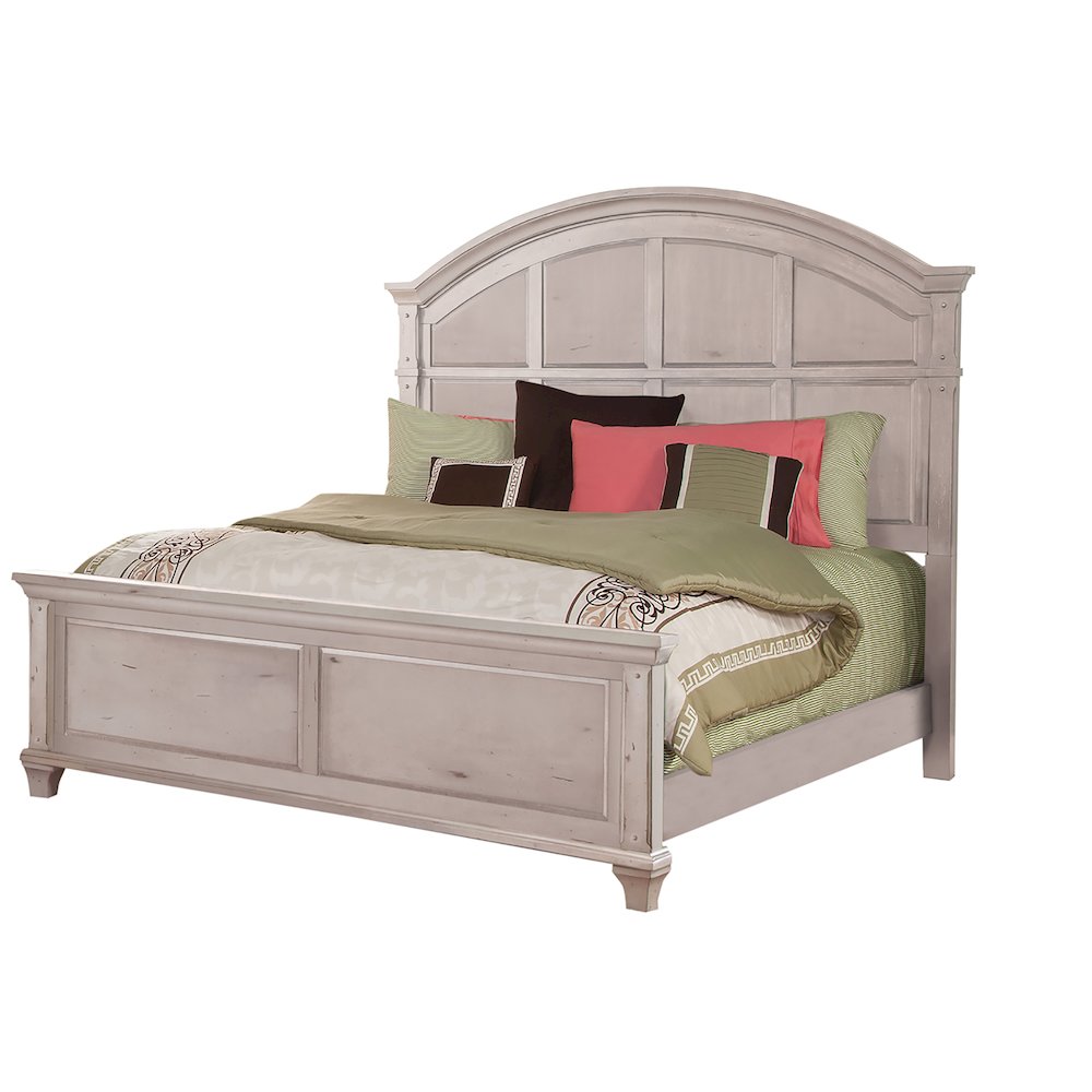 Sedona Queen Bed – Cobblestone White