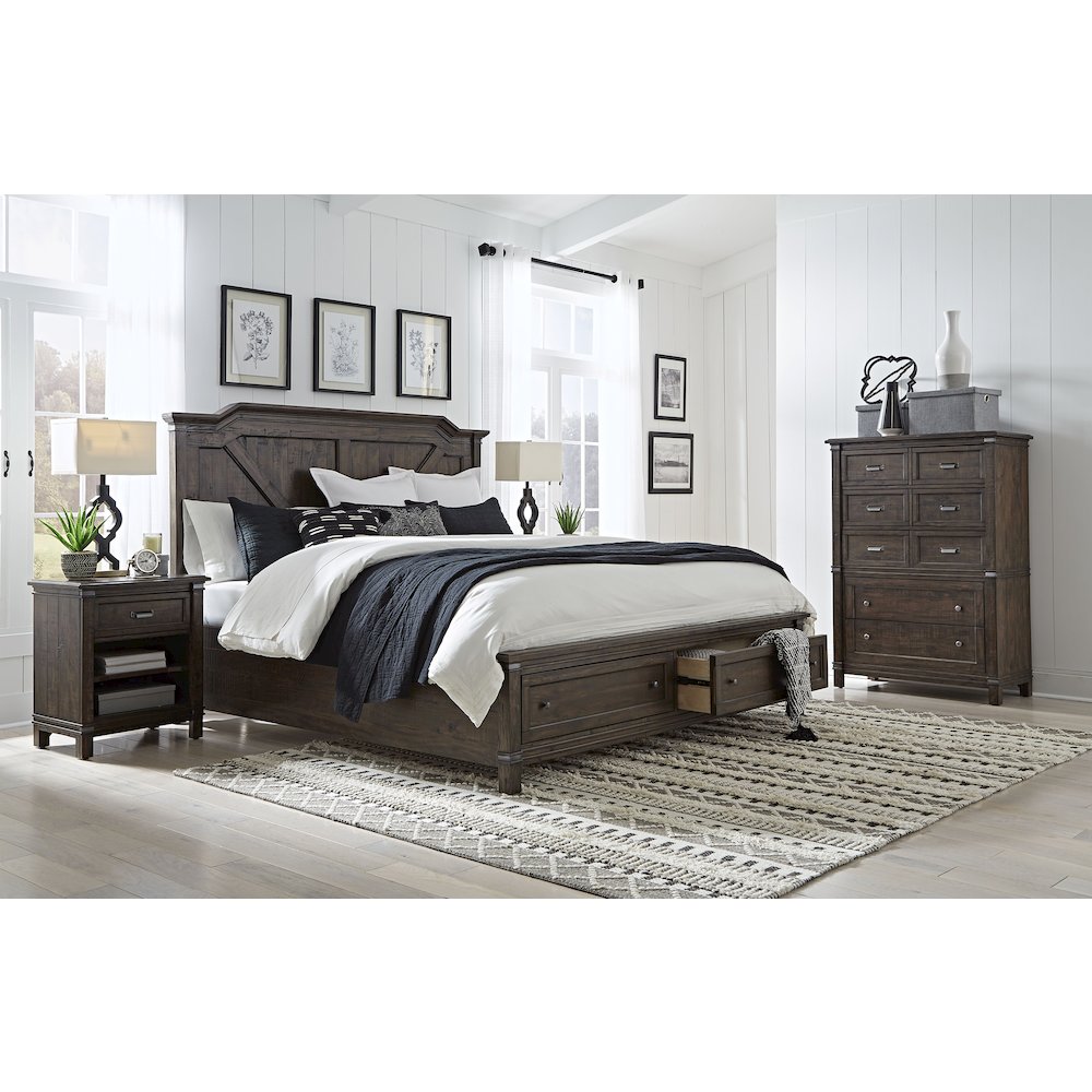 Farmwood 1-Drawer Nightstand – Whiskey Barrell