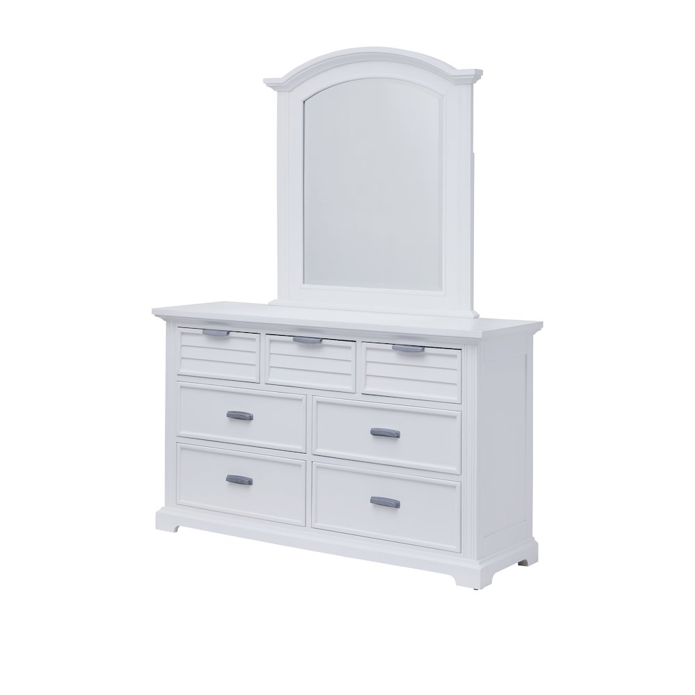 Heritage Coast Dresser With Mirror – Coastal White