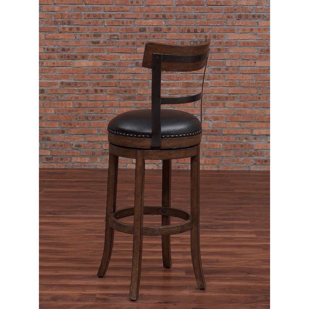 Taranto 30″ Bar Swivel Stool – Washed Brown