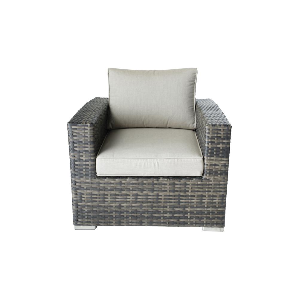 Baily All Weather Wicker 4 Piece Love Seat Set with Sunbrella Cushions