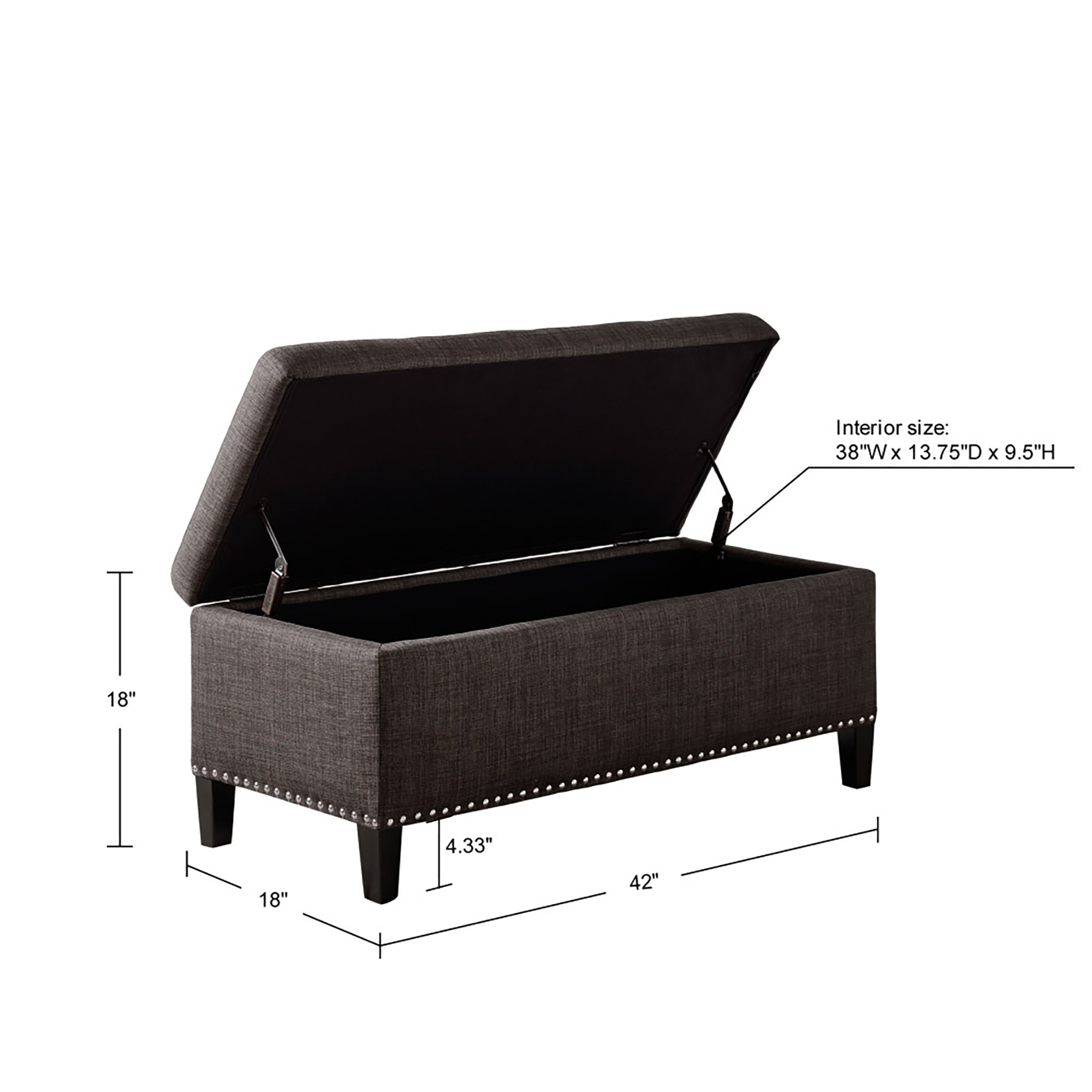 Shandra II Tufted Top Soft Close Storage Bench