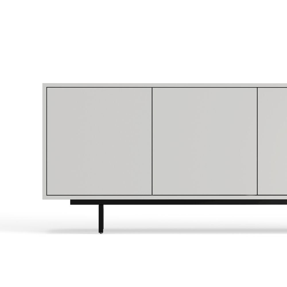 Graysen White Laminate 4 Door TV Console